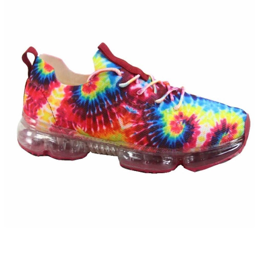 Tie Dye Mesh Elastic Sneakers